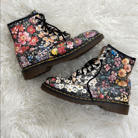Dr. Martens Shoes - Dr. Martens VINTAGE 90s Sienna Miller Floral Boots